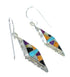 Multicolor Sterling Silver Southwest Hook Dangle Earrings WX78659